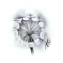 clover and dandelion intertwined tattoo design idea