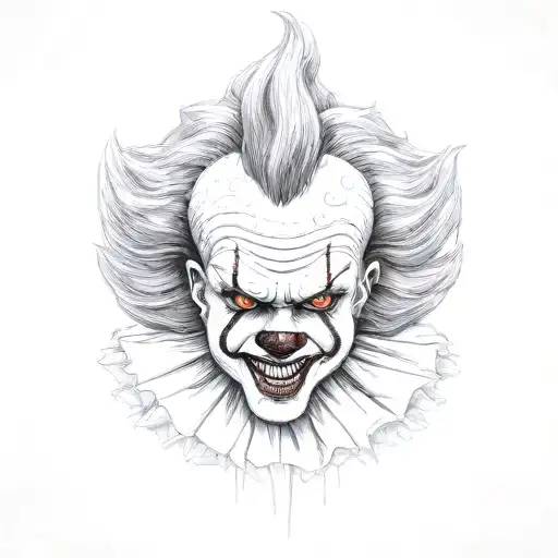 pennywise tattoo design idea
