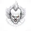 pennywise tattoo design idea