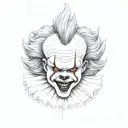 pennywise tattoo design idea