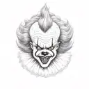 pennywise tattoo design idea