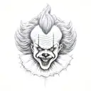 pennywise tattoo design idea