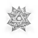 christian cross with star of david tattoo design idea