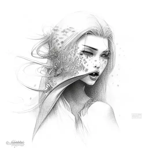 kissing lust tattoo design idea