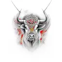 Spanish angry bull full body tattoo design idea