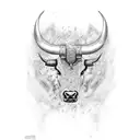 Spanish angry bull full body tattoo design idea