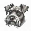 miniature schnauzer tattoo design idea