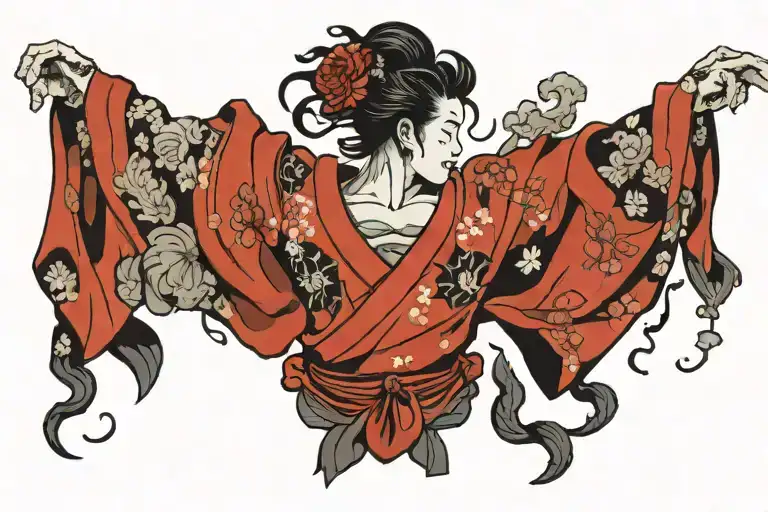 Depression depicted tattoo design idea