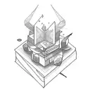 stack of books tattoo design idea