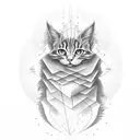 stack of books tattoo design idea