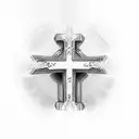 christian Cross with 2 Timothy 1:7 tattoo design idea