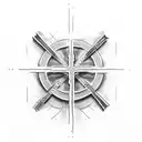 christian Cross with 2 Timothy 1:7 tattoo design idea