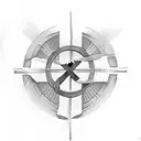 christian Cross with the words 2 Timothy 1:7 tattoo design idea