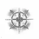 christian Cross with the words 2 Timothy 1:7 tattoo design idea