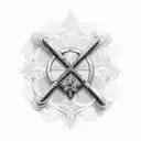 Cross with 2 Timothy 1:7 tattoo design idea