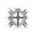 christian Cross with the words 2 Timothy 1:7 tattoo design idea