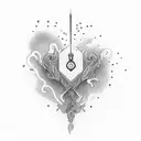 Name Heartbeat date tattoo design idea