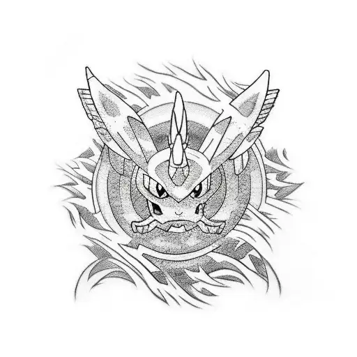 pokemon half sleeve tattoo design idea