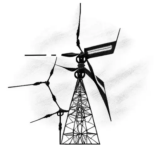 wind turbines West Virginia  tattoo design idea
