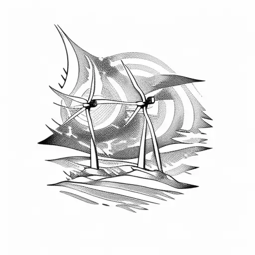 wind turbines West Virginia  tattoo design idea