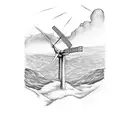 wind turbines Appalachia  tattoo design idea