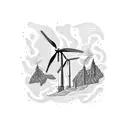 wind turbines Appalachia  tattoo design idea