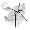 wind turbines Appalachia  tattoo design idea