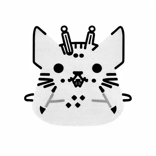 Pusheen Gamer tattoo design idea
