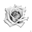 Rose with name Agatha tattoo design idea