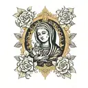 the black madonna  tattoo design idea