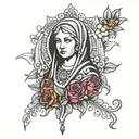 the black madonna  tattoo design idea