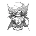 saske de naruto tattoo design idea