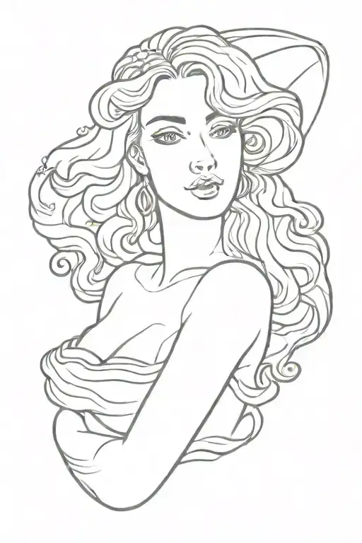 the birth of venus tattoo design idea