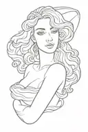 the birth of venus tattoo design idea