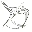 spotted eagle ray swimming tattoo design idea