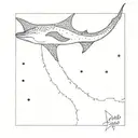 spotted eagle ray swimming tattoo design idea
