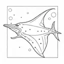 spotted eagle ray swimming tattoo design idea