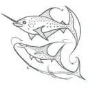 spotted eagle ray swimming tattoo design idea