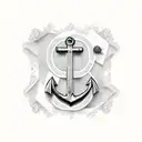 S L initial with anchor design  tattoo design idea