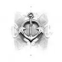 S L initial with anchor design  tattoo design idea