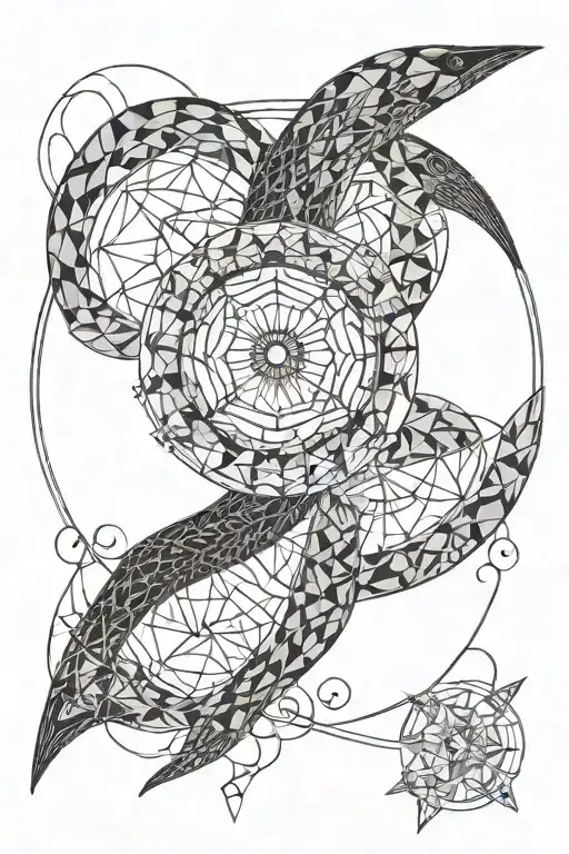 geometric seal supernatural tattoo design idea