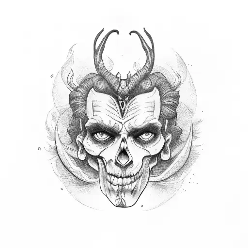 Hades holding a cinnamon stick tattoo design idea
