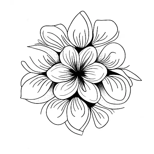 A minimalist tattoo of a deck of cards forming the shape of a crocus flower tattoo design idea