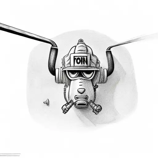 firefighter ironman tattoo design idea