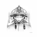 firefighter ironman tattoo design idea