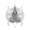 lord shiv kedarnath tattoo design idea