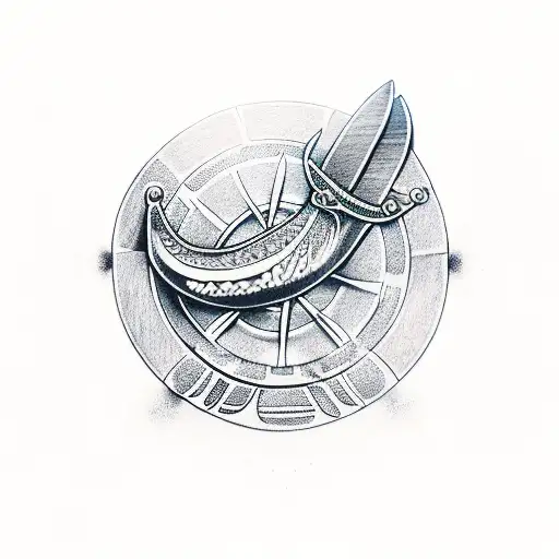 Viking ship full of Kirbys tattoo design idea