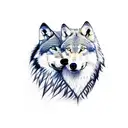 wolf  and eagle hungry   tattoo design idea