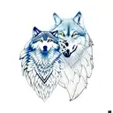 wolf  and eagle hungry   tattoo design idea