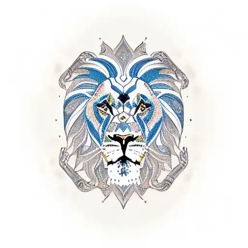 Iranian lion and Iran symbols and Farsi  tattoo design idea